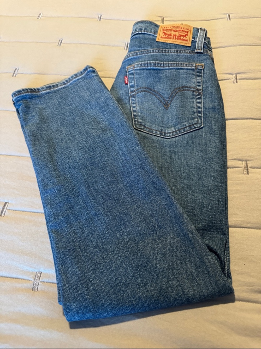 Levi's Medium Blue Straight-Leg Denim Jeans